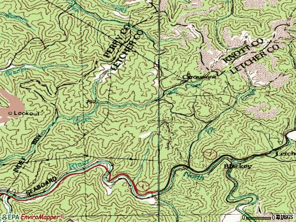 Zip code 41804 topographic map