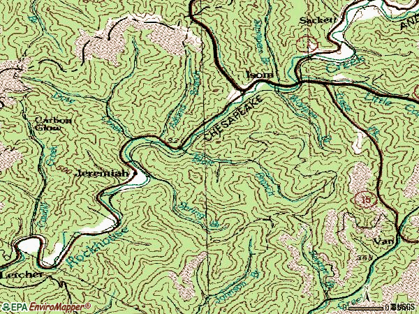 Zip code 41826 topographic map