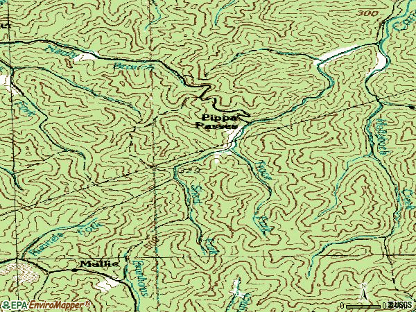 Zip code 41844 topographic map