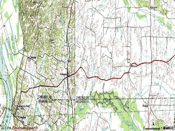 Zip code 42021 topographic map