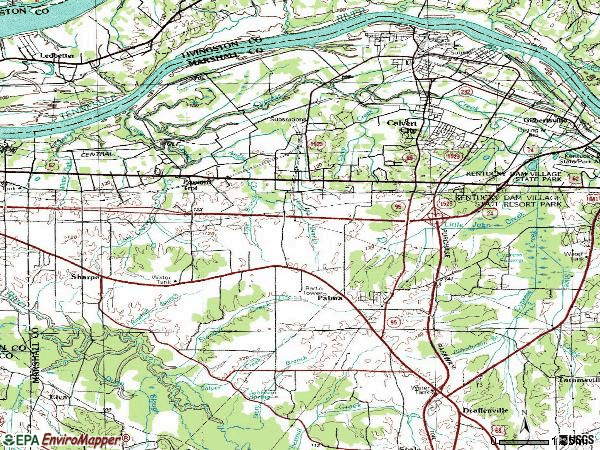 Zip code 42029 topographic map