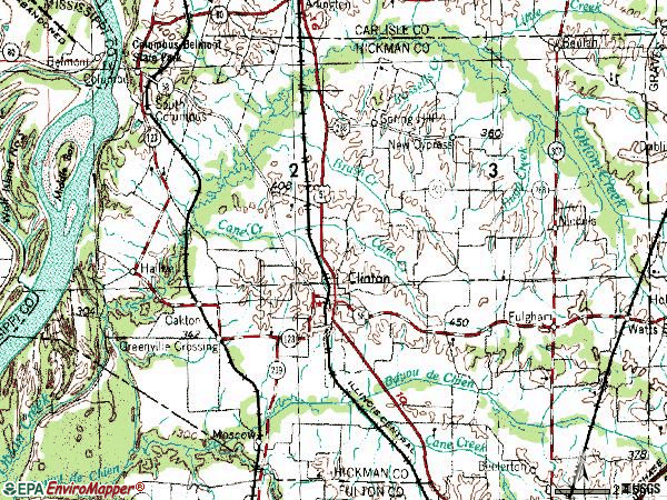 Zip code 42031 topographic map