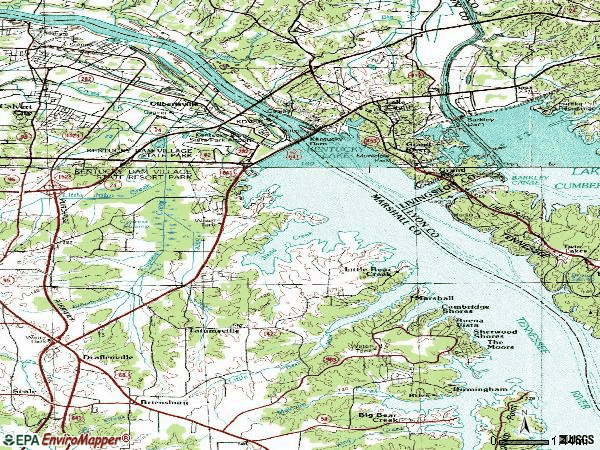 Zip code 42044 topographic map