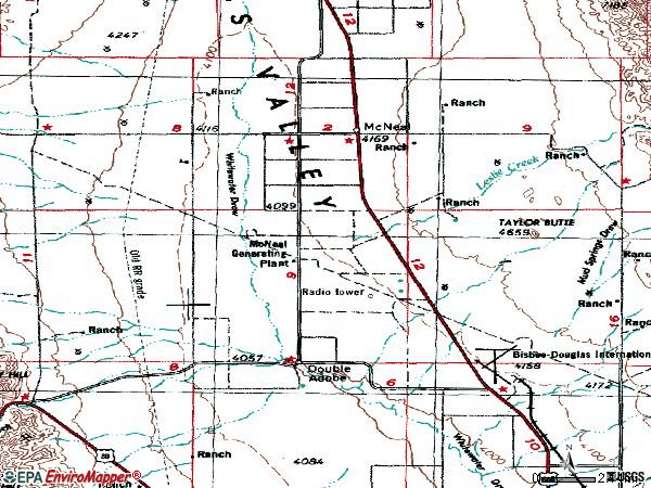Zip code 85617 topographic map
