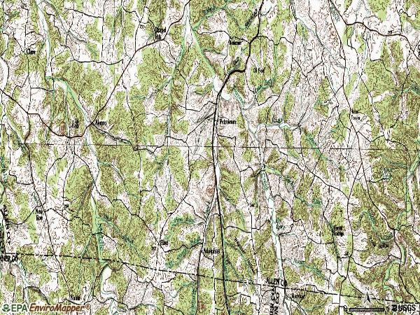 Zip code 42120 topographic map