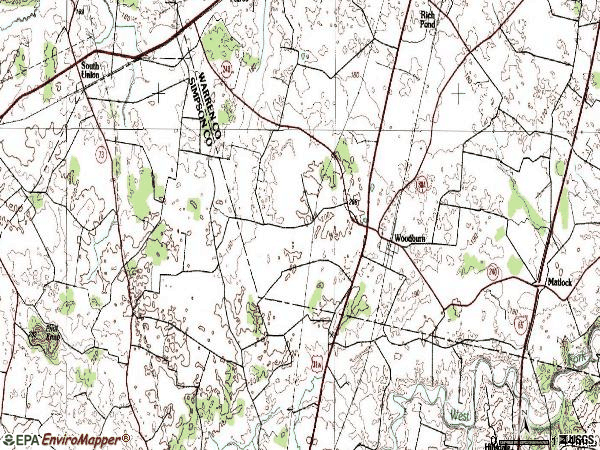 Zip code 42170 topographic map
