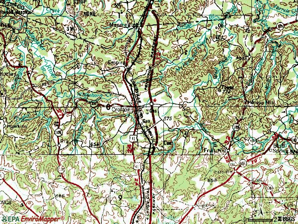 Zip code 42217 topographic map
