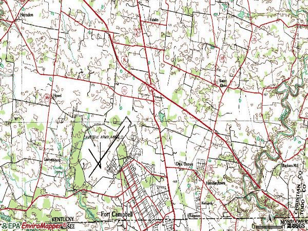 Zip code 42262 topographic map