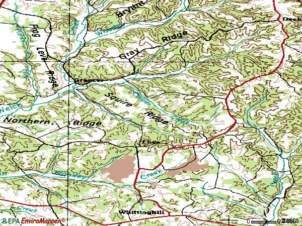 Zip code 42287 topographic map