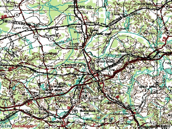 Zip code 42330 topographic map