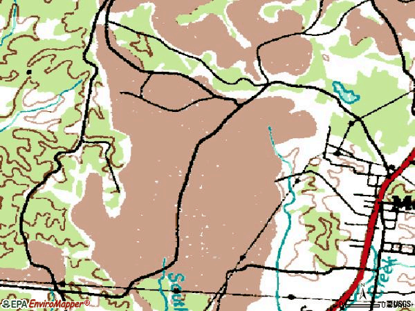 Zip code 42354 topographic map