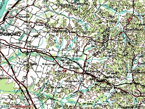 Zip code 42366 topographic map