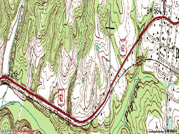 Zip code 42370 topographic map