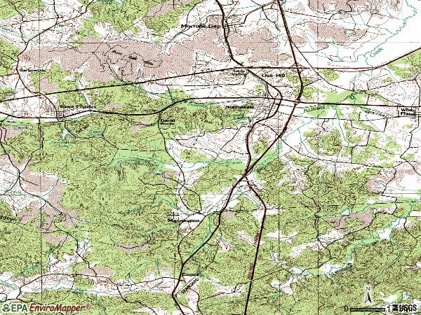 Zip code 42442 topographic map