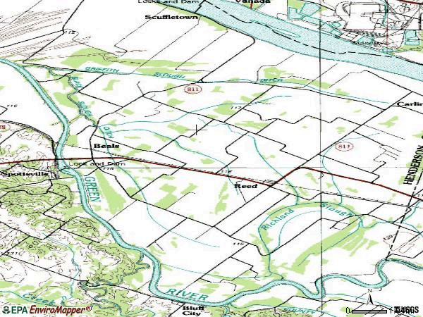 Zip code 42451 topographic map