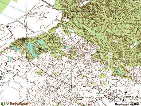Zip code 42457 topographic map