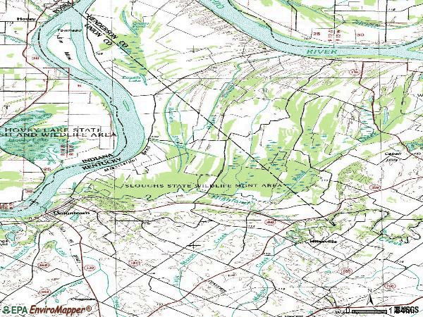 Zip code 42461 topographic map