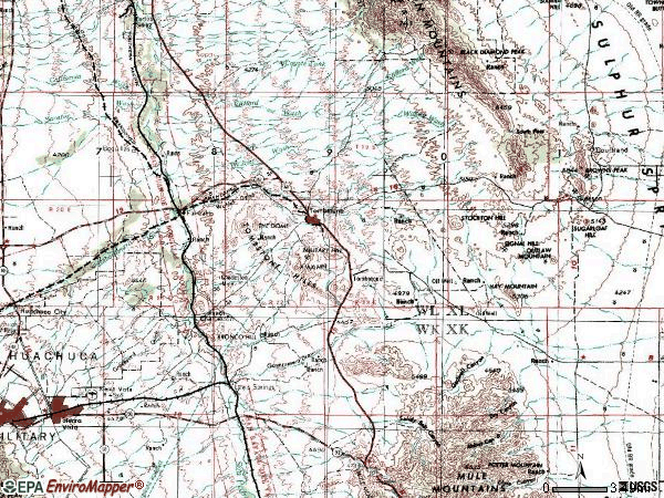 Zip code 85638 topographic map