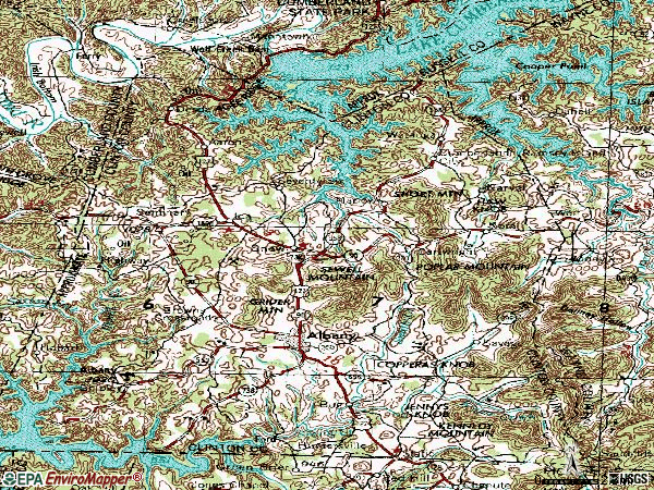 Zip code 42602 topographic map