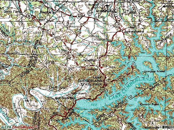 Zip code 42629 topographic map