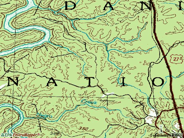 Zip code 42631 topographic map