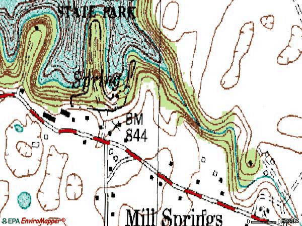 Zip code 42632 topographic map