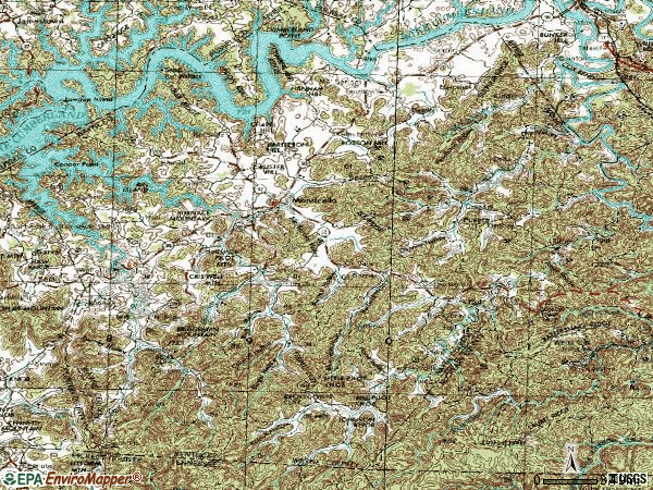 Zip code 42633 topographic map