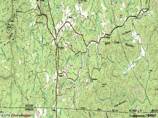 Zip code 42649 topographic map