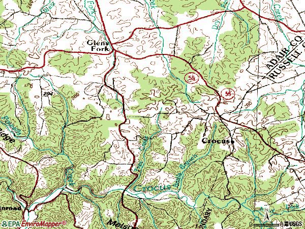 Zip code 42741 topographic map