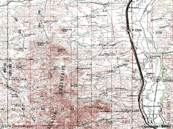 Zip code 85646 topographic map