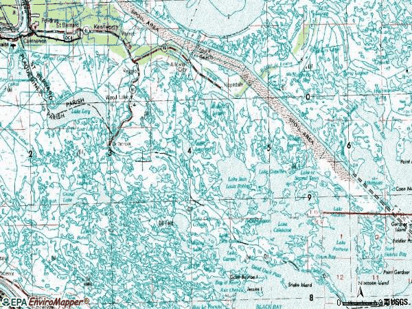 Zip code 70085 topographic map