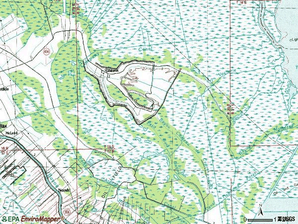 Zip code 70355 topographic map