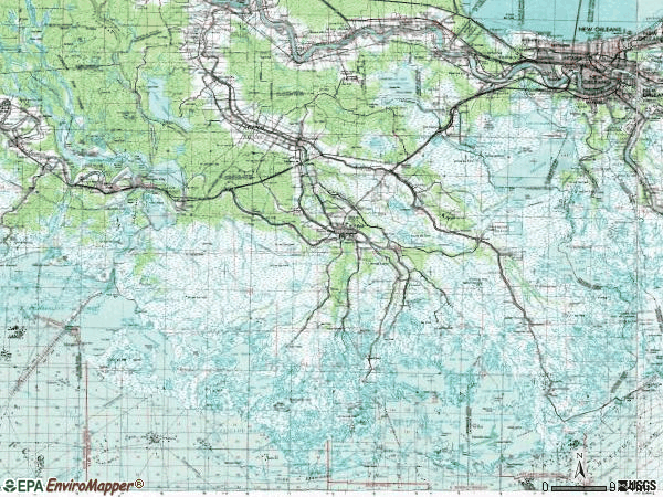 Zip code 00703 topographic map