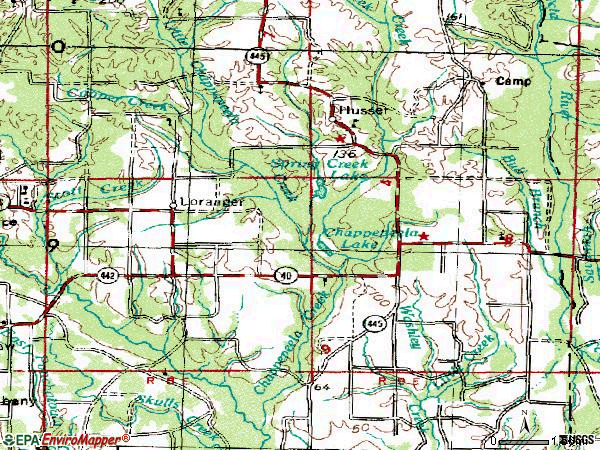 Zip code 70446 topographic map