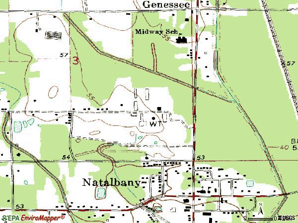 Zip code 70451 topographic map