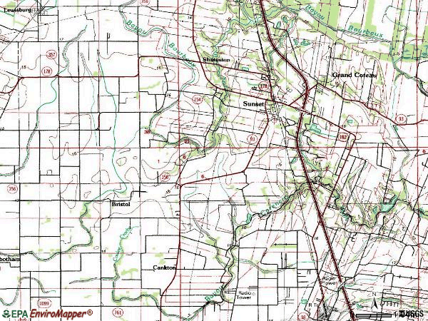 Zip code 70584 topographic map