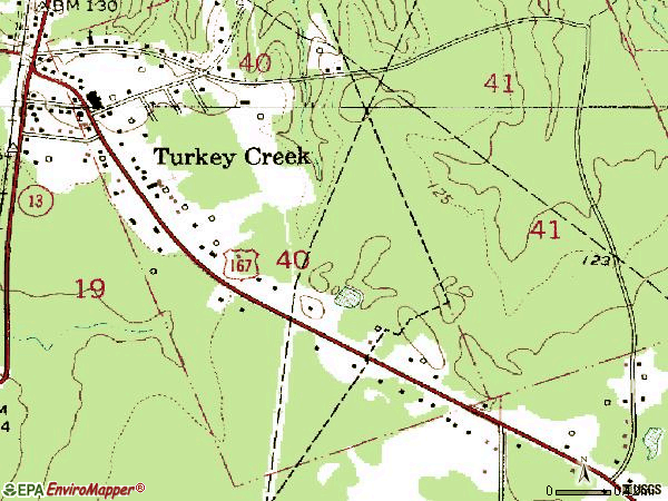 Zip code 70585 topographic map