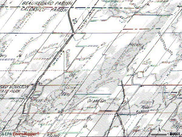 Zip code 70611 topographic map