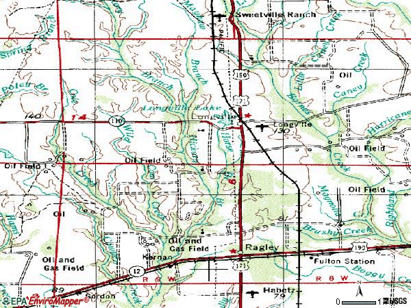 Zip code 70652 topographic map