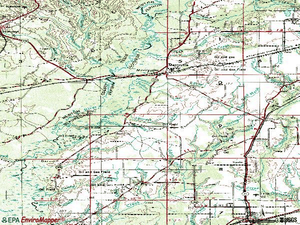 Zip code 70653 topographic map