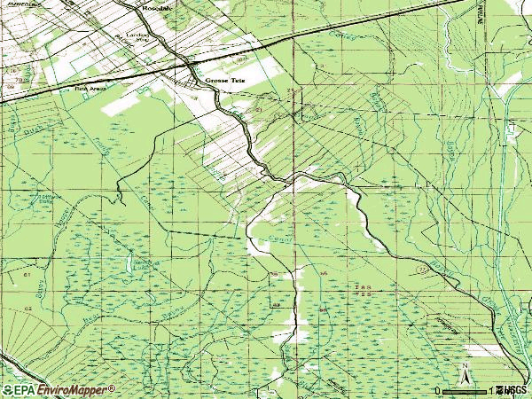 Zip code 70740 topographic map
