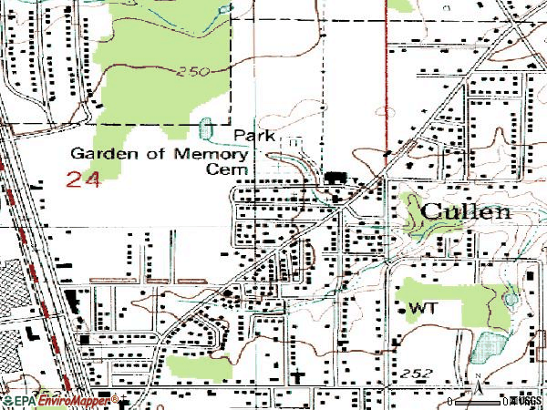 Zip code 71021 topographic map
