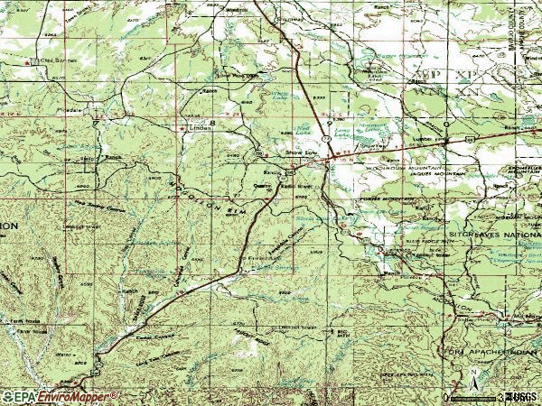 Zip code 85901 topographic map