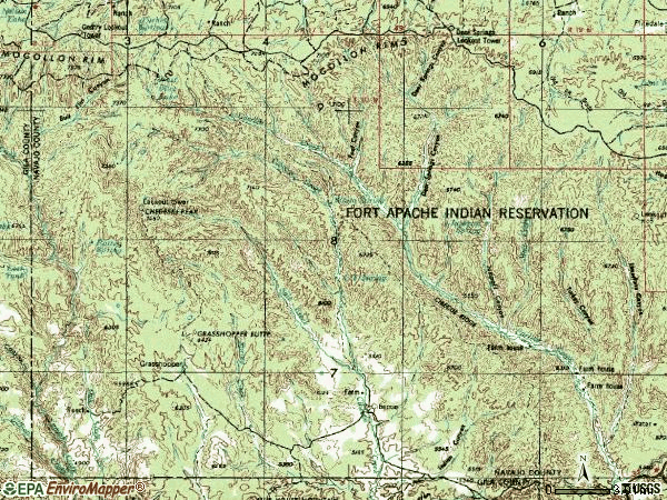 Zip code 85911 topographic map