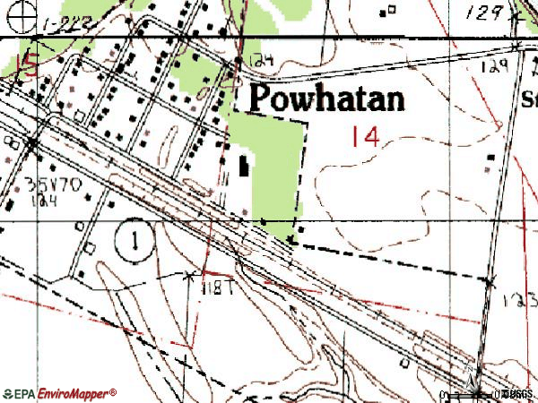 Zip code 71066 topographic map