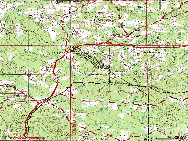 Zip code 71238 topographic map