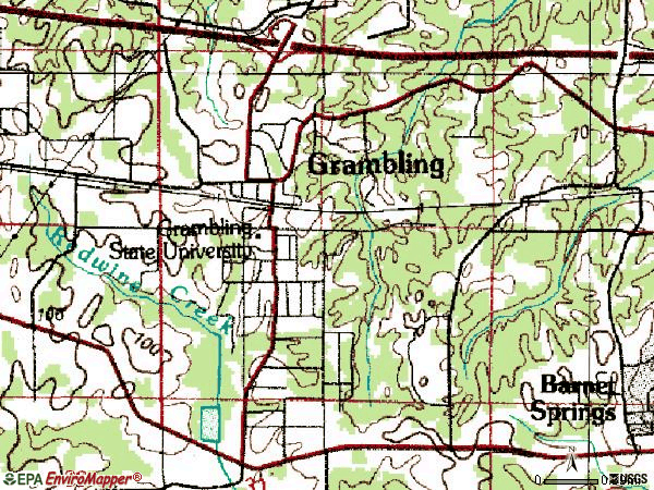 Zip code 71245 topographic map