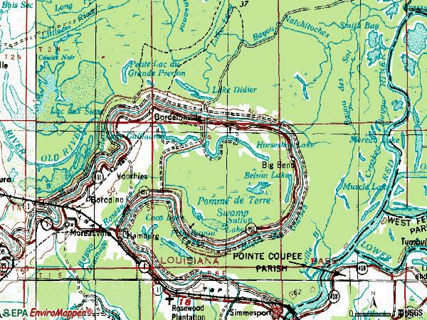 Zip code 71355 topographic map