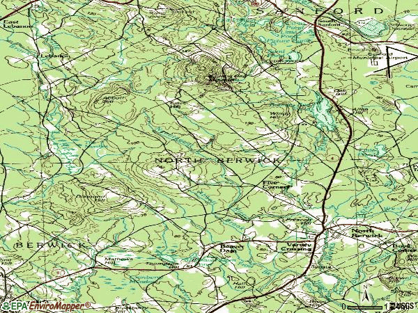 Zip code 03906 topographic map