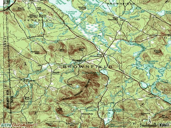 Zip code 04010 topographic map